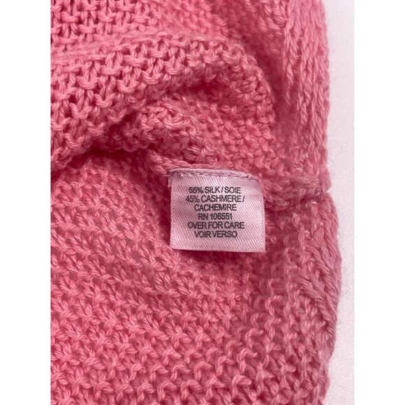 Calypso St. Barth Pink Silk & Cashmere Knit Sweater L - Picture 6 of 8